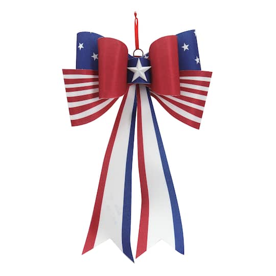 Large Red, White &#x26; Blue Bow by Celebrate It&#x2122;